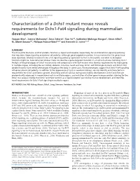 Characterization of a Dchs1 Mutant Mouse Reveals Requirements For