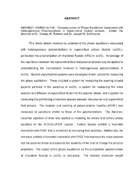 Characterization of Phase Equilibrium Associated with Heterogeneous Polymerizations in Supercritical Carbon Dioxide