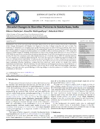 Decadal Changes in Shoreline Patterns in Sundarbans, India Nilovna Chatterjee1, Ranadhir Mukhopadhyay2*, Debashish Mitra3