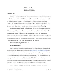 FSU Biennial Narrative Report 2016
