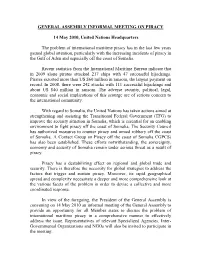 GENERAL ASSEMBLY INFORMAL MEETING on PIRACY 14 May