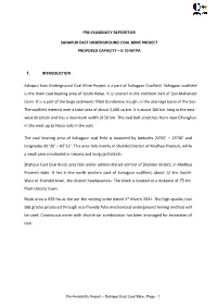 Pre-Feasibility Report for Sahapur East Underground