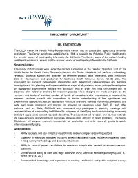 Senior Statistician