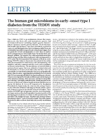 The Human Gut Microbiome in Early-Onset Type 1 Diabetes from the TEDDY Study Tommi Vatanen1*, Eric A