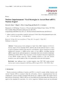 Viral Strategies to Arrest Host Mrna Nuclear Export