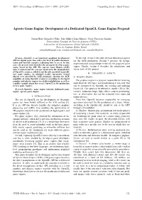 Agreste Game Engine: Development of a Dedicated Opengl Game Engine Proposal