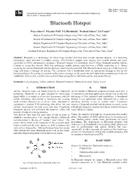 Bluetooth Hotspot