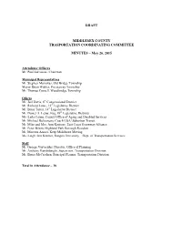 Draft Middlesex County Trasportation Coordinating