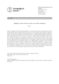 Employee Fraud Detection Under Real World Conditions