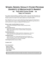Fall 2002 Course Guide  TABLE of CONTENTS