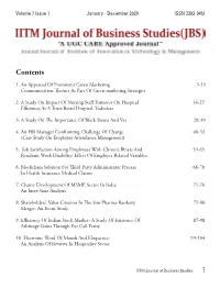 IITM Journal of Business Studies (JBS) 2020