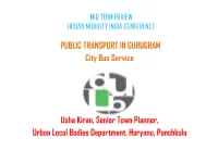 Need of Public Transport in Gurugram