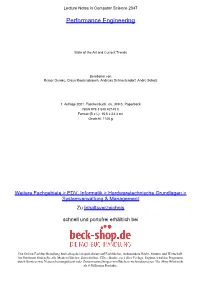 Performance Engineering