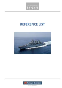 REFERENCE LIST Referencelist Surface Vessels 2017 Rev.05.Xlsx Page 2 of 10
