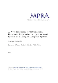 Rethinking the International System As a Complex Adaptive System