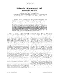Rickettsial Pathogens and Their Arthropod Vectors