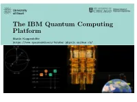 The IBM Quantum Computing Platform