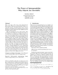 The Power of Interoperability: Why Objects Are Inevitable