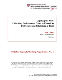Unlocking Performance Gains in Electricity Distribution and Retailing in India