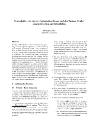 An Integer Optimization Framework for Fantasy Cricket League Selection and Substitution