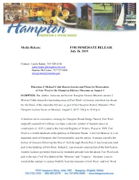 Historian J Michael Cobb Shares Stories and Plans