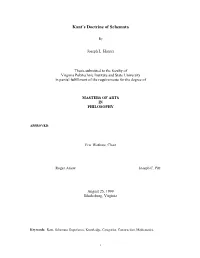 Kant's Doctrine of Schemata