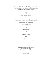 Mapping and Identification of the Rxopj4 Resistance Gene and the Search for New Sources of Durable Resistance to Bacterial Spot Disease of Tomato