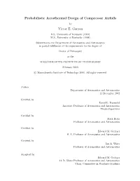 Probabilistic Aerothermal Design of Compressor Airfoils Victor E. Garzon