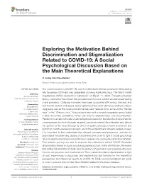 A Social Psychological Discussion Based on the Main Theoretical Explanations