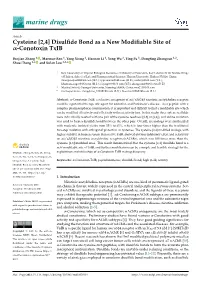 Disulfide Bond As a New Modifiable Site of Α-Conotoxin Txib