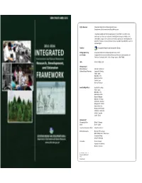 Download RDE Framework 2011-2016.Pdf