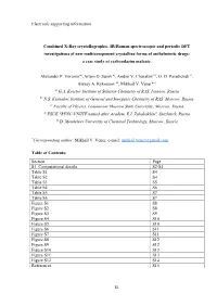 Electronic Supporting Information Combined X-Ray Crystallographic