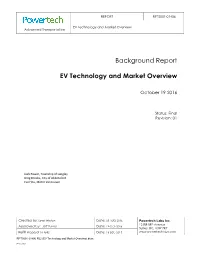 EV Technology and Market Overview (2016)