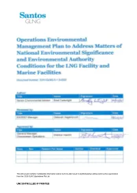 Operational Environmental Management Plan Facility from Practical Completion of Train (OEMP) Must Be Prepared