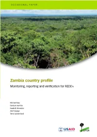 Zambia Country Profile Monitoring, Reporting and Verification for REDD+