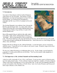 7.1 Introduction Our Study of Islam Begins with the Arabian Peninsula