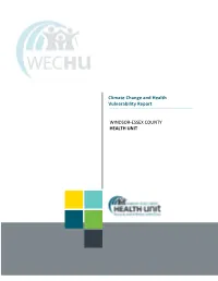 Climate Change Vulnerability Report