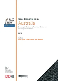 Coal Transitions in Australia Preparing for the Looming Domestic Coal Phase-Out and Falling Export Demand