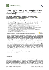Improvement of Clay and Sand Quantification Based on a Novel