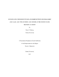 Investigating the Predictive Relationship Between Sportsmanship