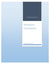June 2014 On-Board Survey | Verbatim Comments