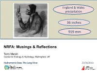 NRFA: Musings & Reflections