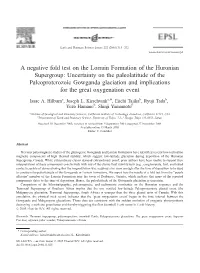 A Negative Fold Test on the Lorrain Formation of The