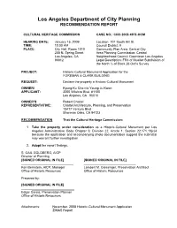 Application for the FOREMAN & CLARK BUILDING