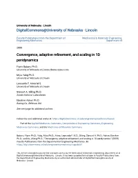 Convergence, Adaptive Refinement, and Scaling in 1D Peridynamics