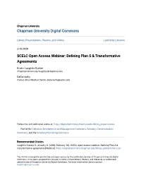 Defining Plan S & Transformative Agreements