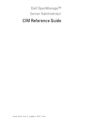 Dell Openmanage Server Administrator Version 2.3 CIM