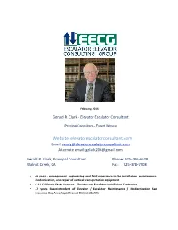 Elevator Escalator Consultant
