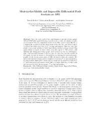 Meet-In-The-Middle and Impossible Differential Fault Analysis On