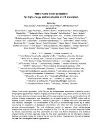Monte Carlo Event Generators for High Energy Particle Physics Event Simulation